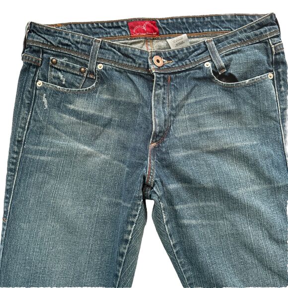 Levis Skinny Jeans Vintage 582 Size12 M Blue Pants Ladies Mid Rise Stret… - Picture 4 of 12